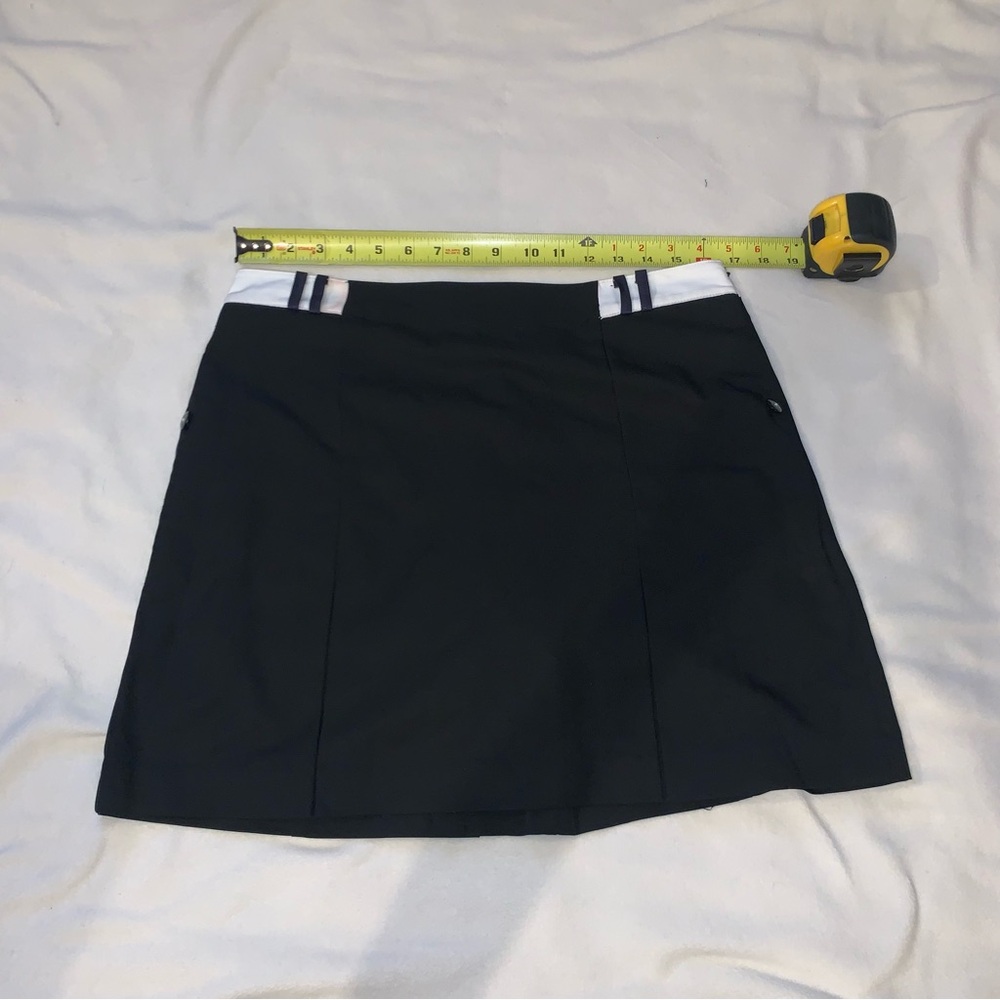 IZOD Black Golf Skort with White Details